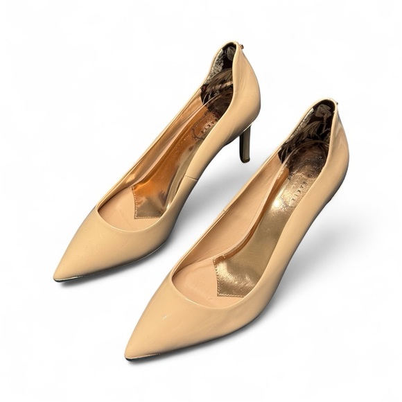 Ted Baker Viyxn Bow Heel Back Detail Pointed Toe Sandals Pumps Nude Pink 9 - Picture 1 of 4